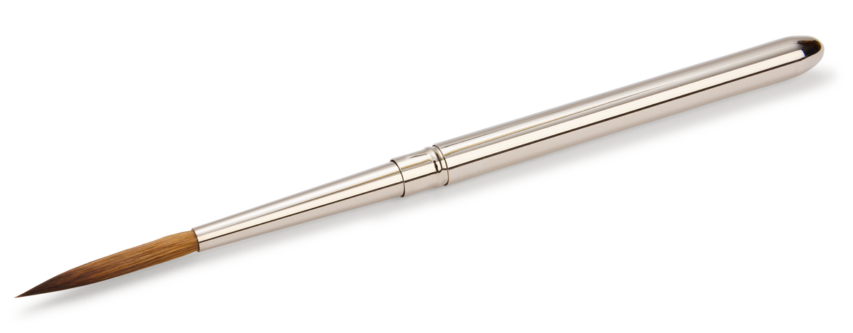 Silver Watercolour Travel Paintbrush, Extra Large Tip