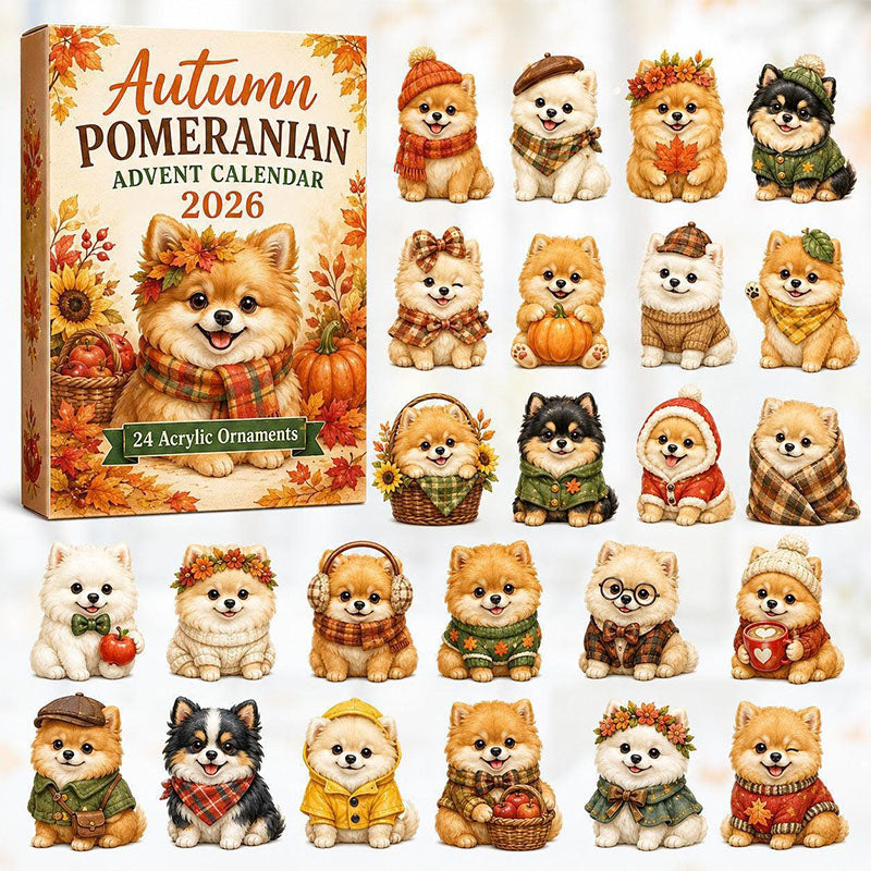 😍🐕24 Days Pomeranian Acrylic Ornament Advent Calendar