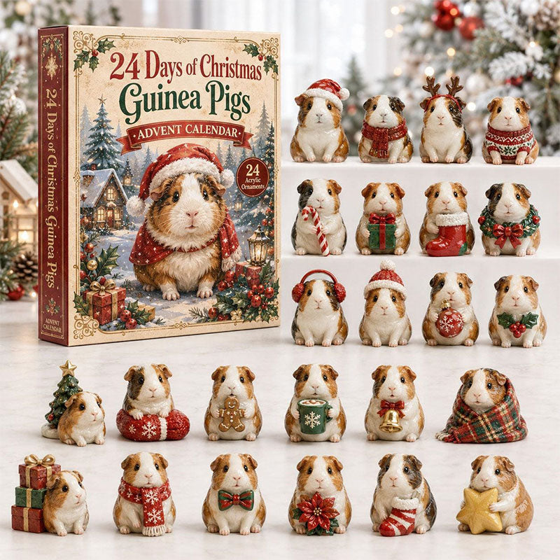 🎁🐹24 Days Guinea Pig Acrylic Ornament Advent Calendar