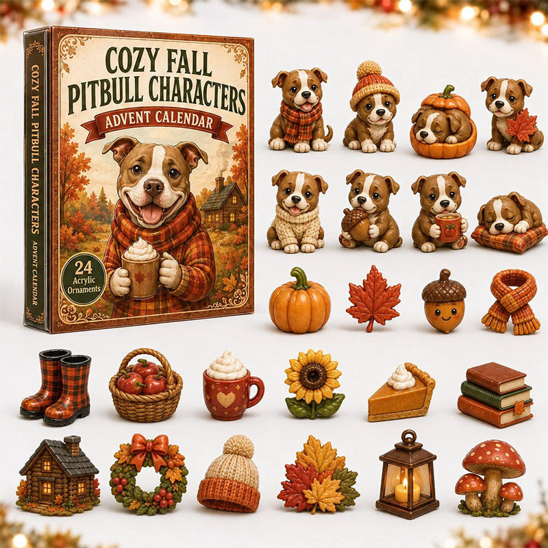 🎁🐱24 Days Pit Bull Acrylic Ornament Advent Calendar