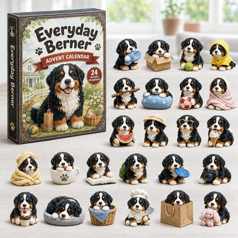 🎁24 Days Bernese Acrylic Ornament Advent Calendar