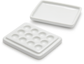 Japanese Bone China Ceramic Palette with 12 Holes and Lid