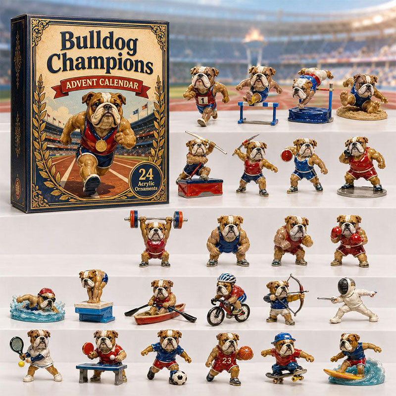 🎁24 Days Sport Dog Acrylic Ornament Advent Calendar