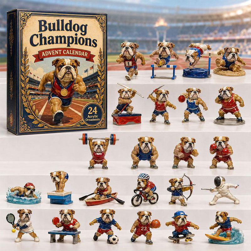 🎁24 Days Sport Dog Acrylic Ornament Advent Calendar