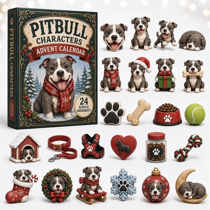 🎁🐱24 Days Pit Bull Acrylic Ornament Advent Calendar