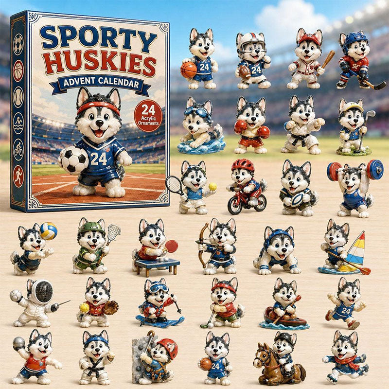 ❤️🐶24 Days Husky Acrylic Ornament Advent Calendar