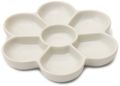Japanese Daisy Shaped Bone China Ceramic Palette, Umezara