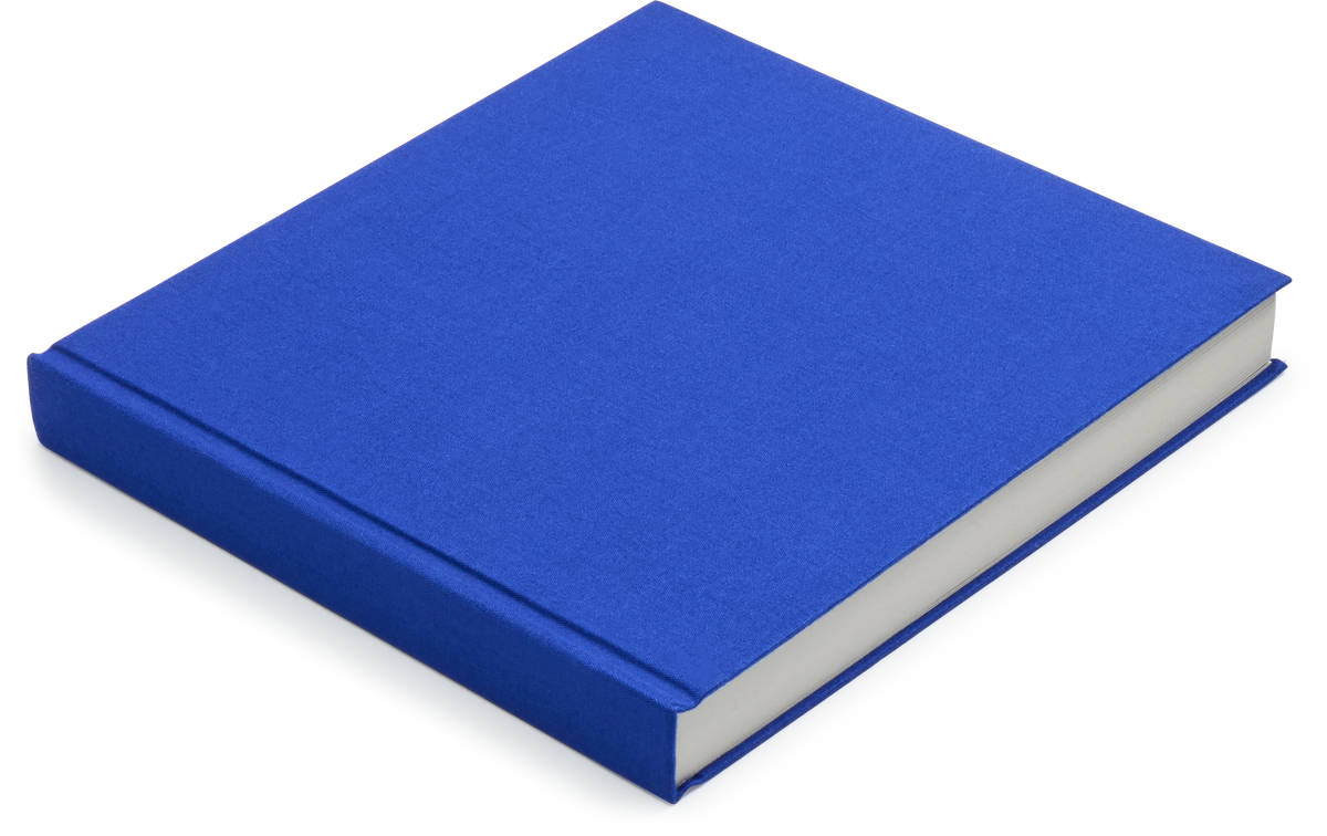 Square Japanese Cloth Bound Sketchbook, Royal Blue