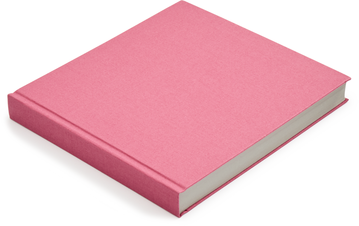 Square Japanese Cloth Bound Sketchbook, Pink