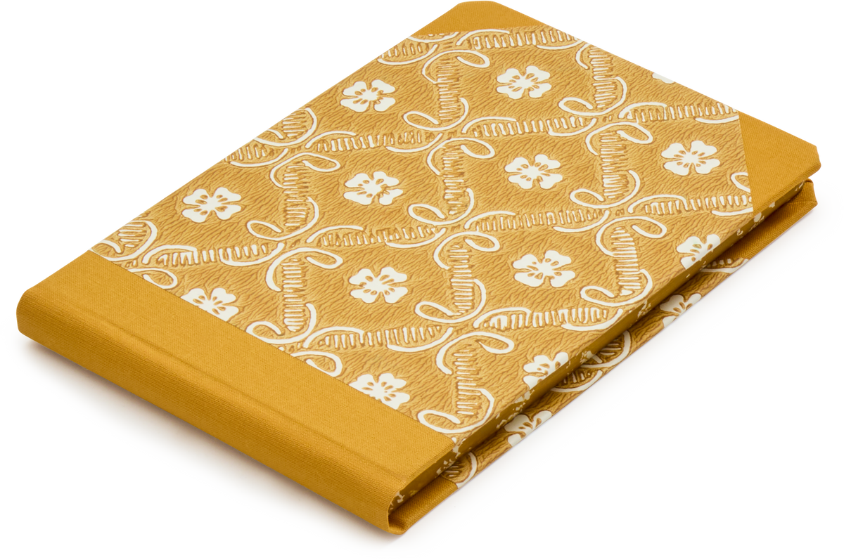 Sewn Bound Woodblock Pocket Sketchbook, Trellis Yellow