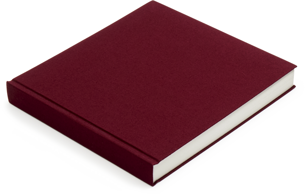 Square Japanese Cloth Bound Sketchbook, Bordeaux