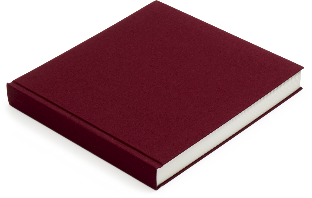 Square Japanese Cloth Bound Sketchbook, Bordeaux